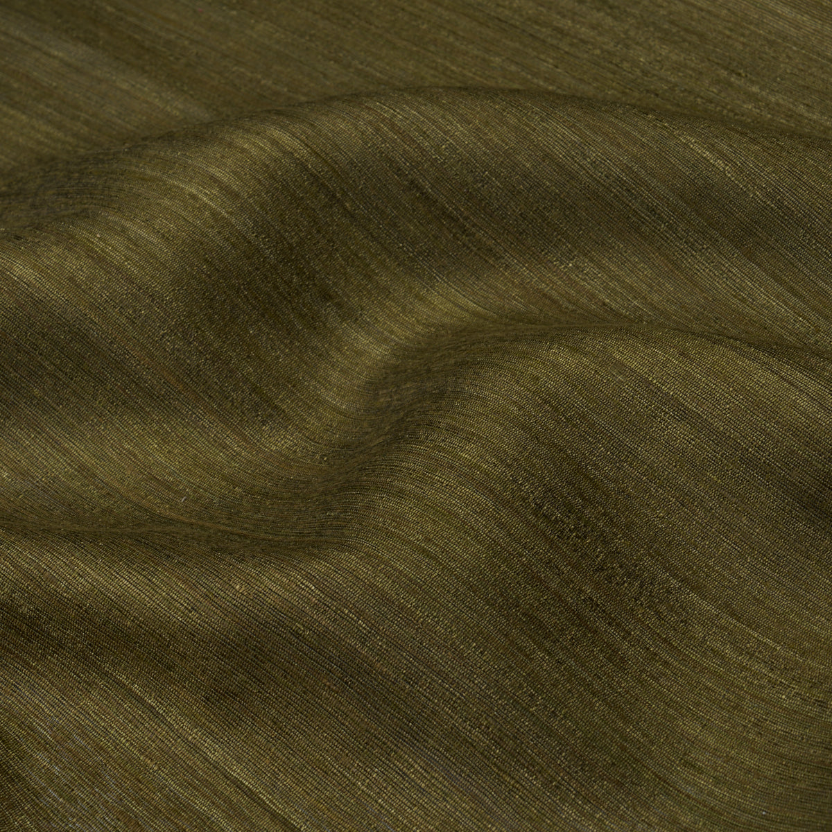 Masara Handwoven Silk fabric in Loden color - pattern number 87228 - by Schumacher in the Perfect Basics: Silks collection
