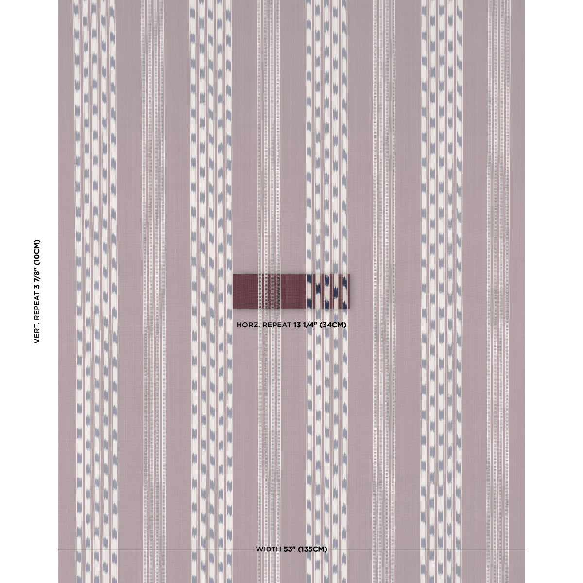 Deja Stripe fabric in Bordeaux color - pattern number 87240 - by Schumacher in the Bohemia collection