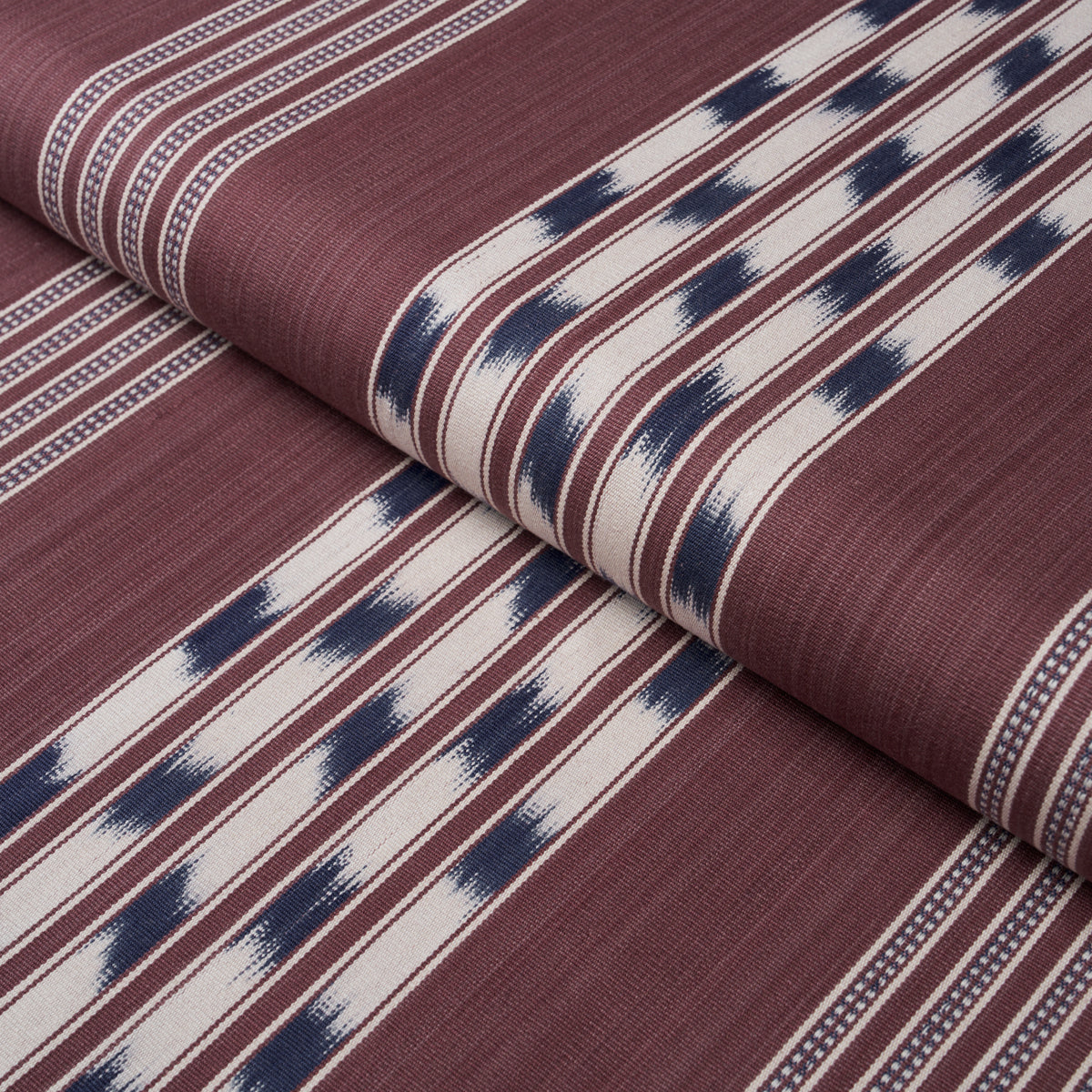 Deja Stripe fabric in Bordeaux color - pattern number 87240 - by Schumacher in the Bohemia collection