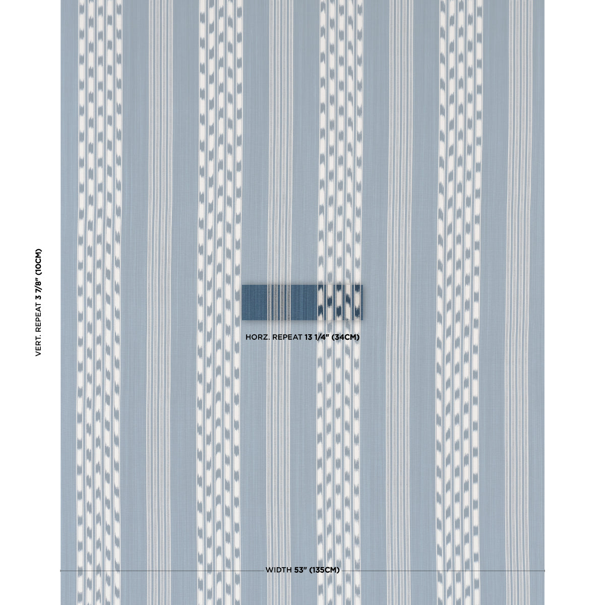 Deja Stripe fabric in Indigo color - pattern number 87241 - by Schumacher in the Bohemia collection