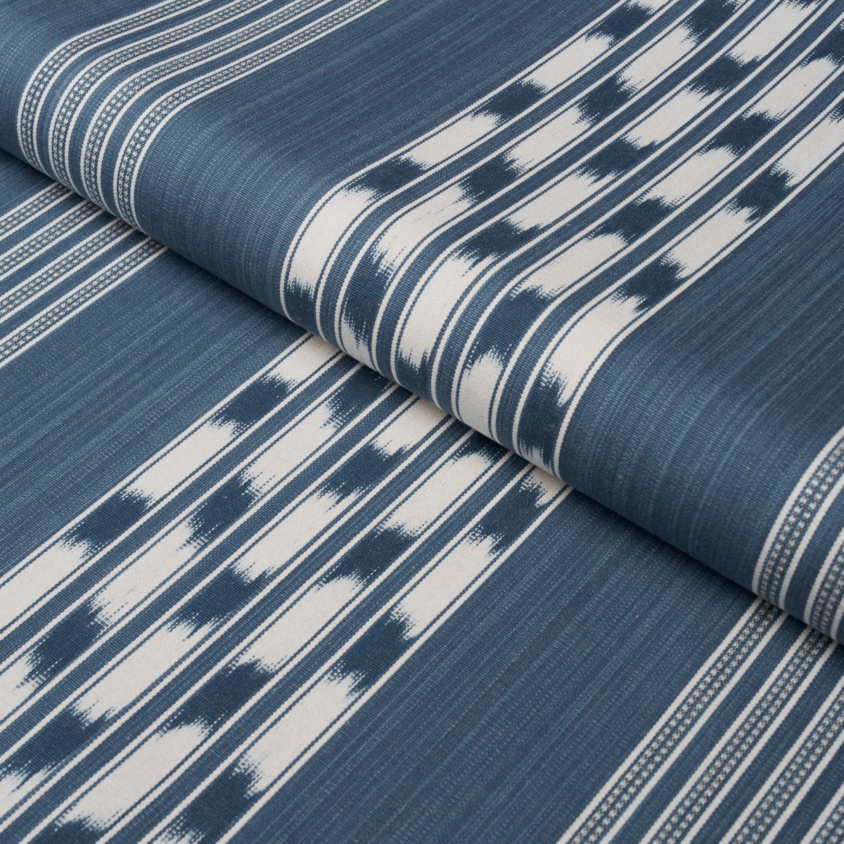 Deja Stripe fabric in Indigo color - pattern number 87241 - by Schumacher in the Bohemia collection