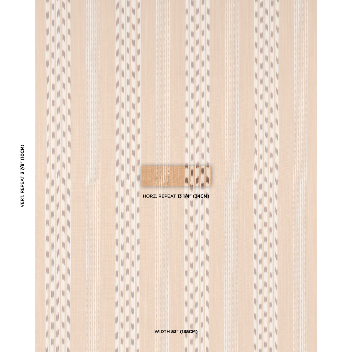 Deja Stripe fabric in Ochre color - pattern number 87242 - by Schumacher in the Bohemia collection