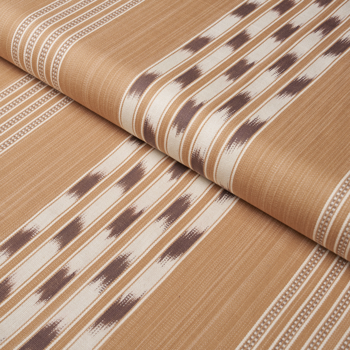 Deja Stripe fabric in Ochre color - pattern number 87242 - by Schumacher in the Bohemia collection