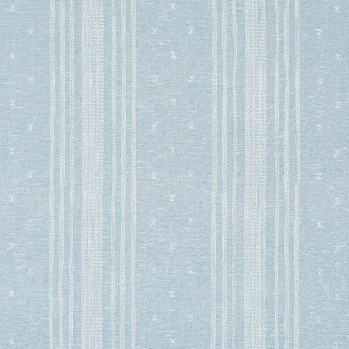 Imara Stripe fabric in Sky color - pattern number 87250 - by Schumacher in the Bohemia collection