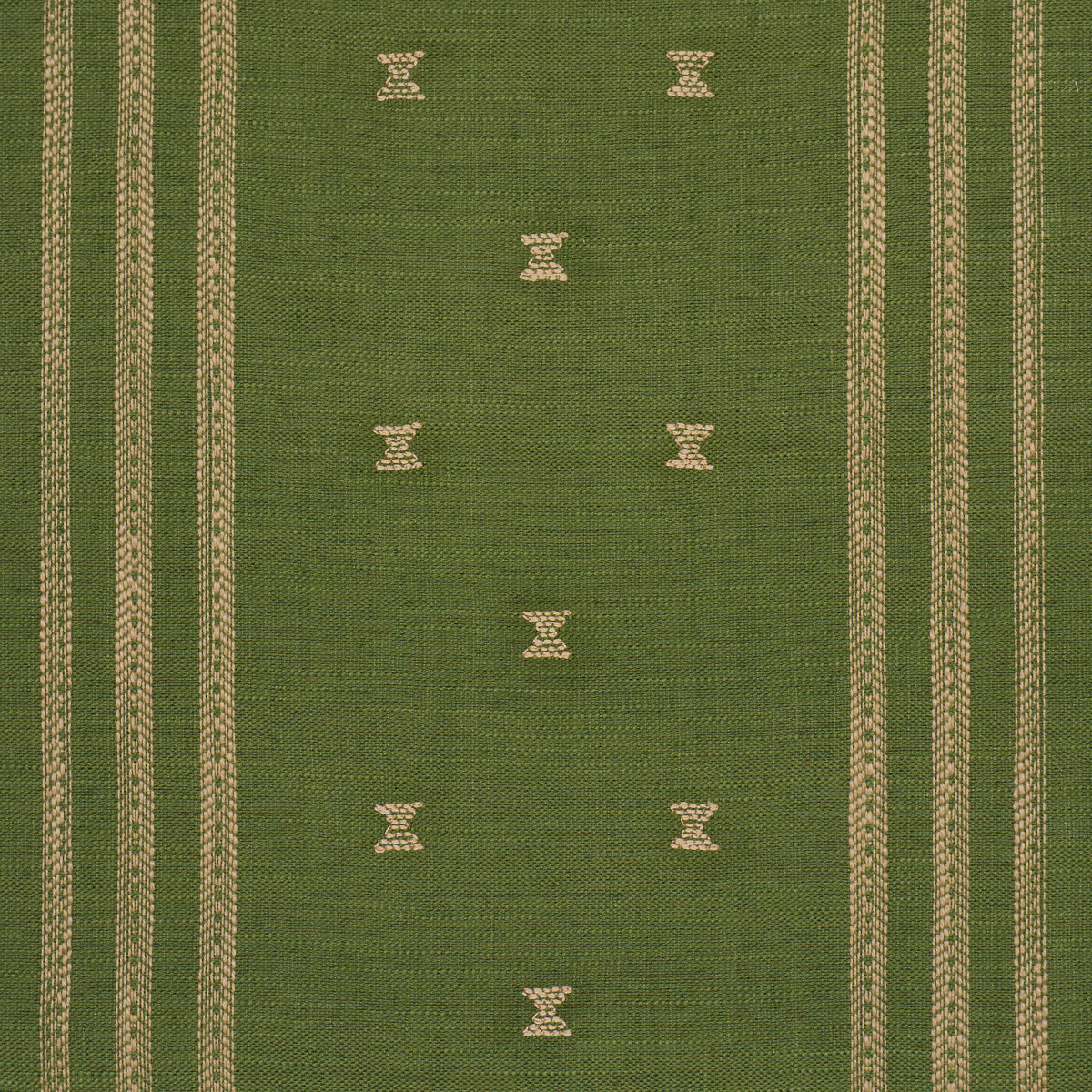 Imara Stripe fabric in Green color - pattern number 87251 - by Schumacher in the Bohemia collection