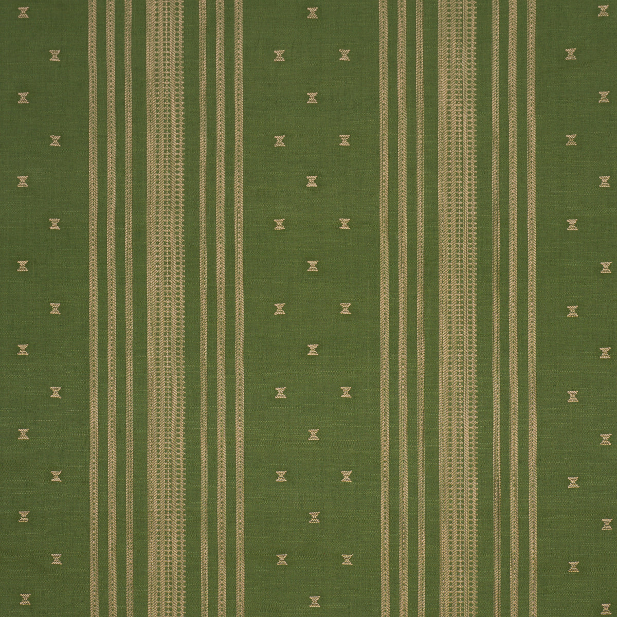 Imara Stripe fabric in Green color - pattern number 87251 - by Schumacher in the Bohemia collection