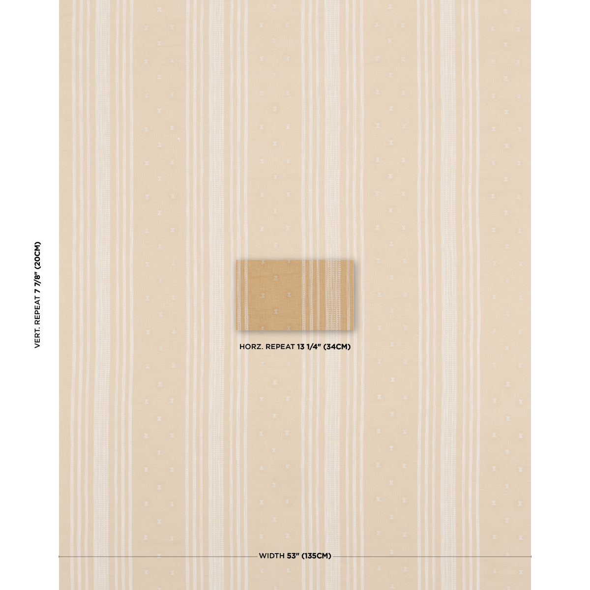 Imara Stripe fabric in Ochre color - pattern number 87252 - by Schumacher in the Bohemia collection