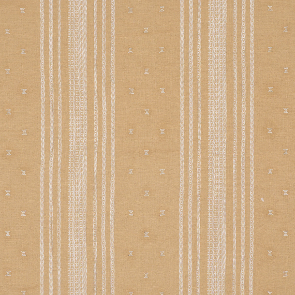 Imara Stripe fabric in Ochre color - pattern number 87252 - by Schumacher in the Bohemia collection