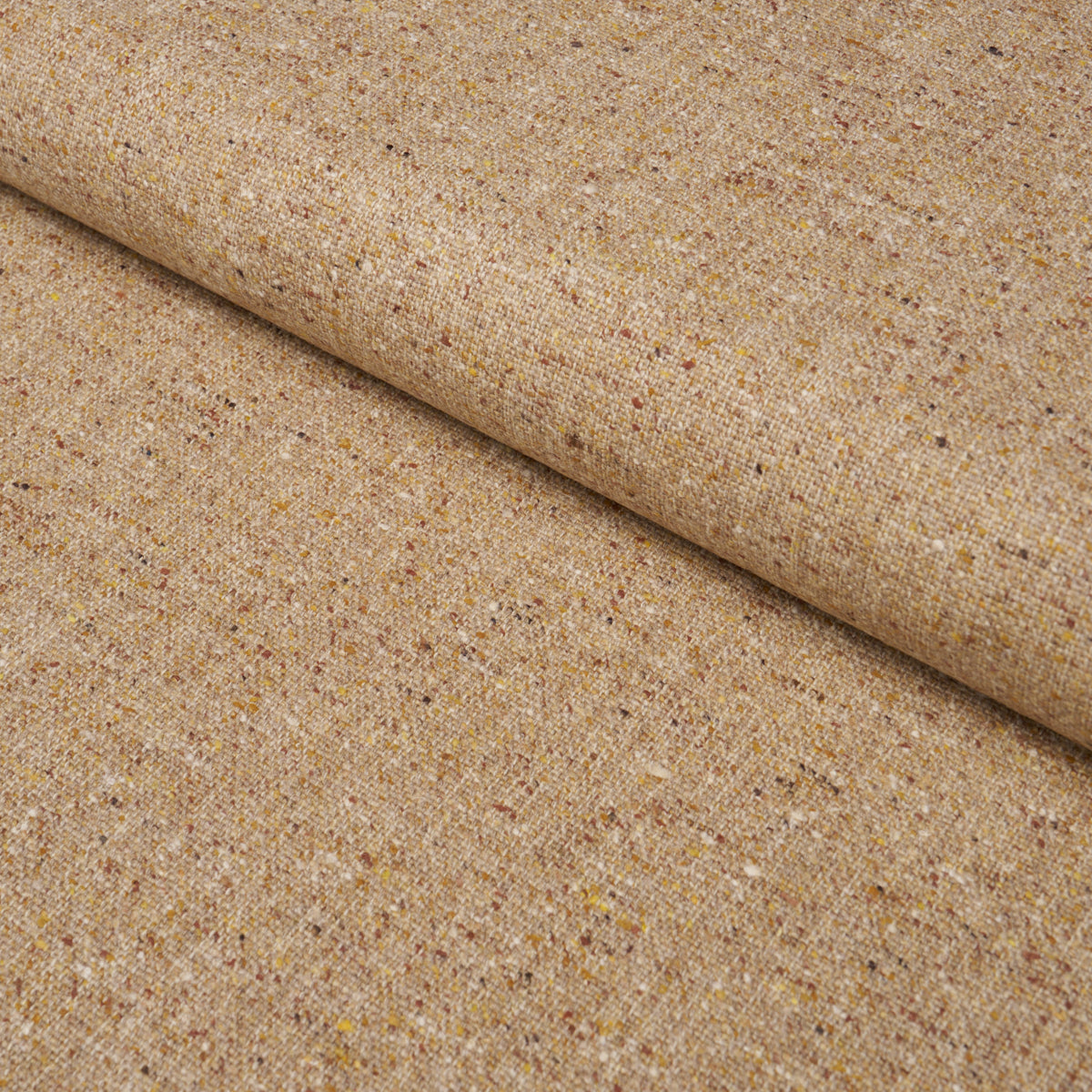 Clarke Donegal Wool Blend fabric in Beige color - pattern number 87312 - by Schumacher in the Patterson Flynn collection