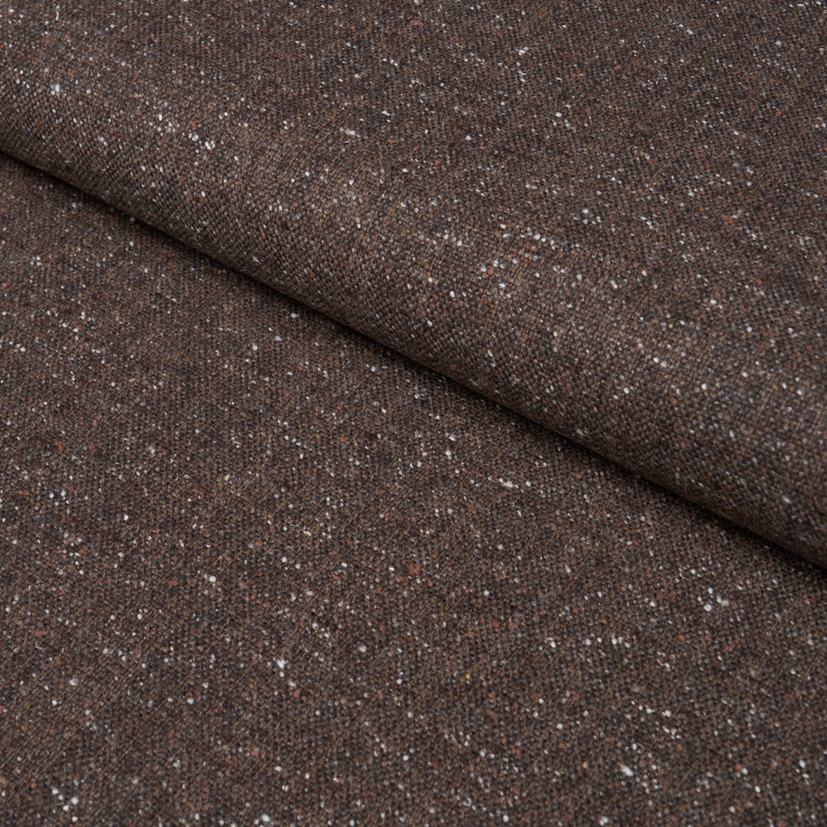 Clarke Donegal Wool Blend fabric in Dark Brown color - pattern number 87313 - by Schumacher in the Patterson Flynn collection