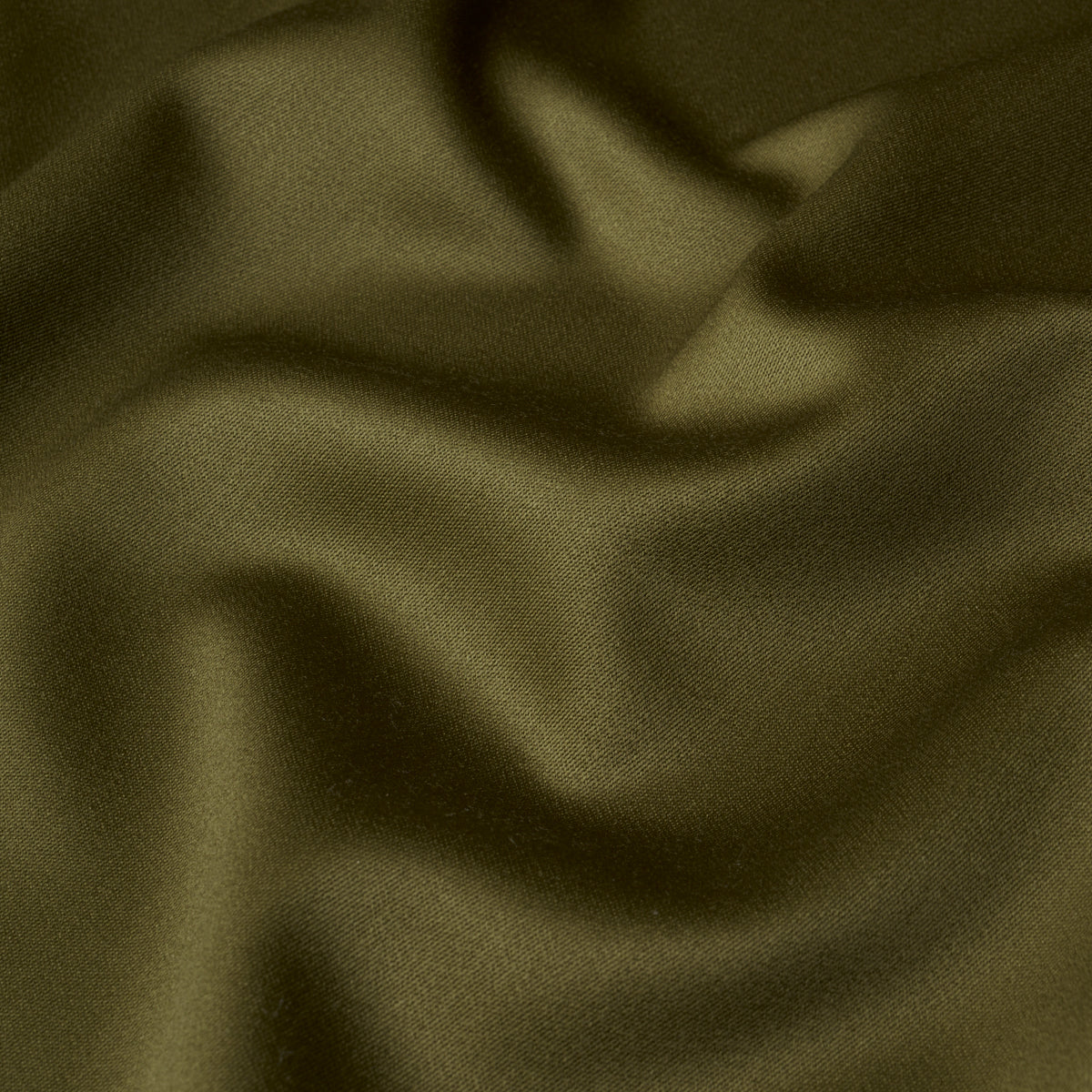 Donovan Merino Wool Sateen fabric in Olive color - pattern number 87327 - by Schumacher in the Patterson Flynn collection