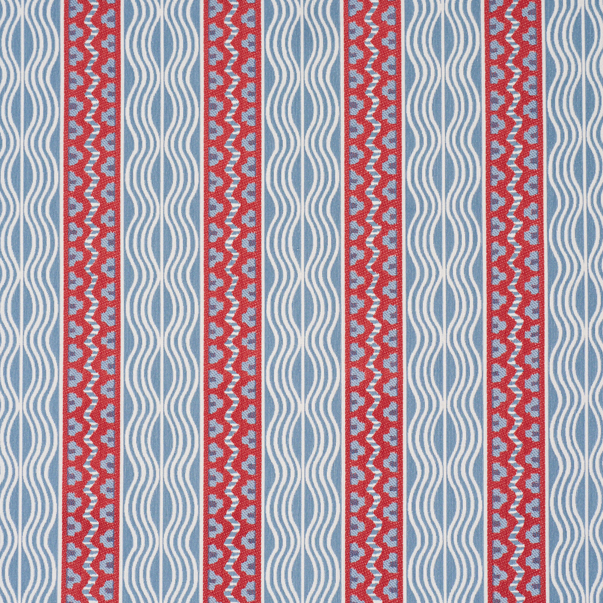 Creme Anglaise fabric in French Red &amp; Blue color - pattern number 87451 - by Schumacher in the Johnson Hartig collection