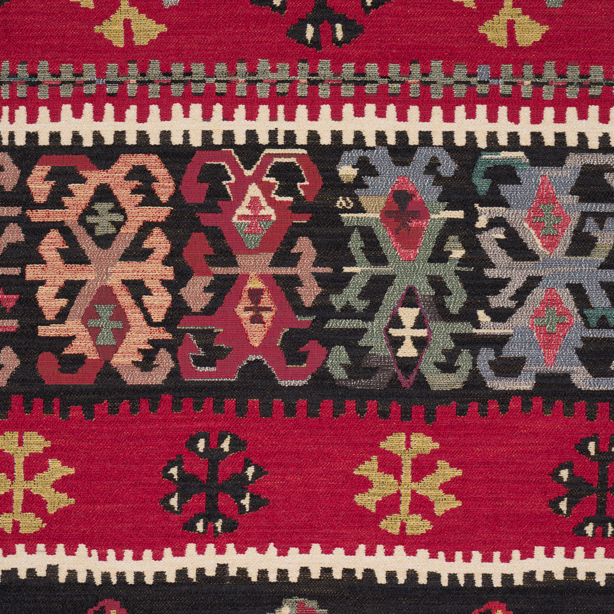 Sahane fabric in Pomegranate Red color - pattern number 87470 - by Schumacher in the Johnson Hartig collection
