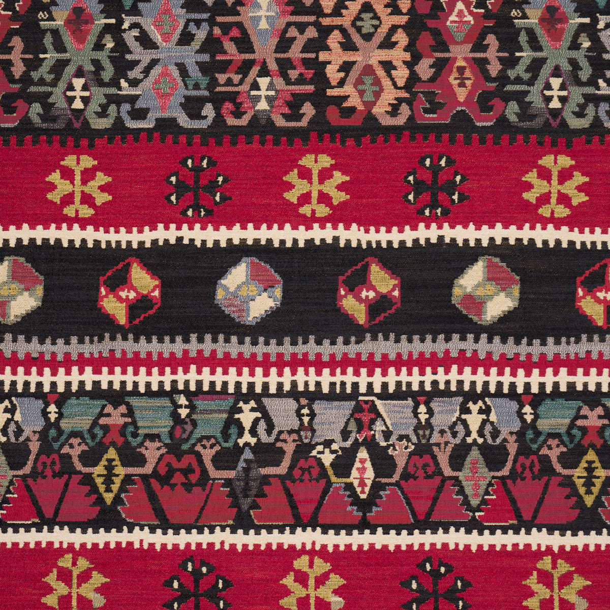 Sahane fabric in Pomegranate Red color - pattern number 87470 - by Schumacher in the Johnson Hartig collection