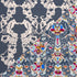 Reversible Digital Damask fabric in denim color - pattern number 87552 - by Schumacher in the Atelier Paris collection