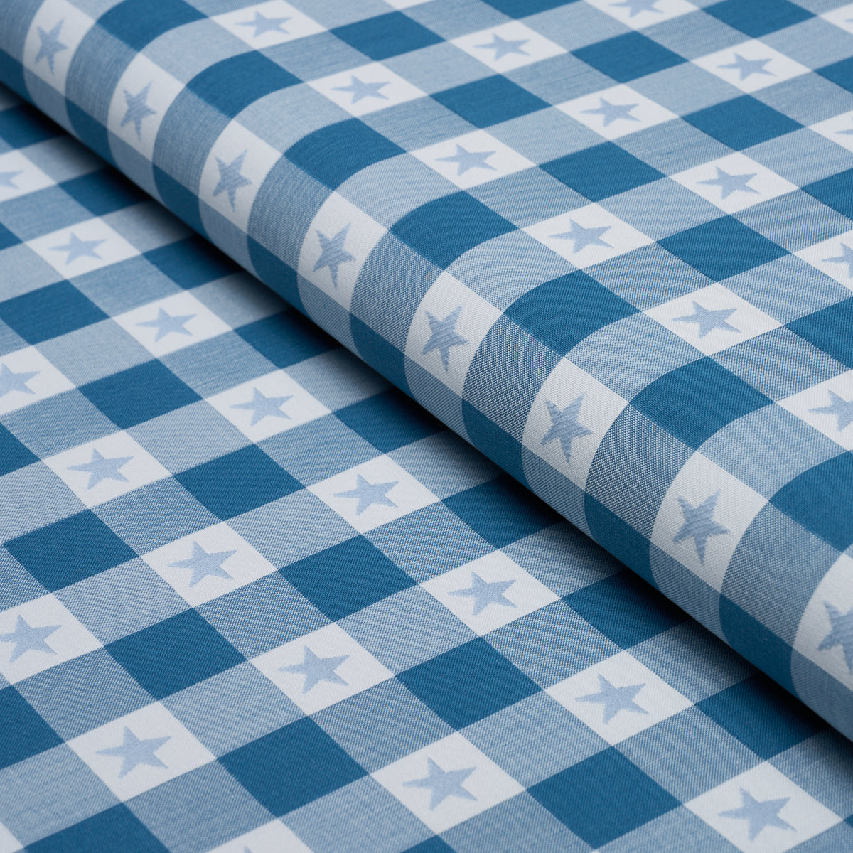 Independence Plaid fabric in Blue color - pattern number 87571 - by Schumacher in the Stars and Stripes collection