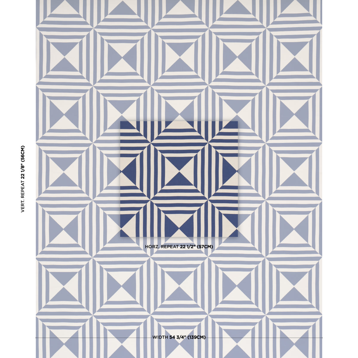 Square In A Square fabric in Navy color - pattern number 87590 - by Schumacher in the Stars and Stripes collection