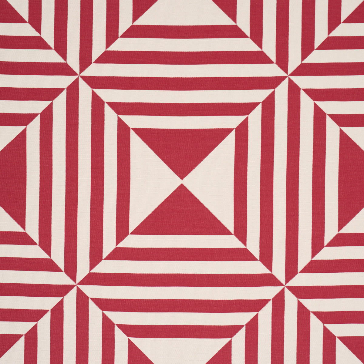 Square In A Square fabric in Red color - pattern number 87591 - by Schumacher in the Stars and Stripes collection