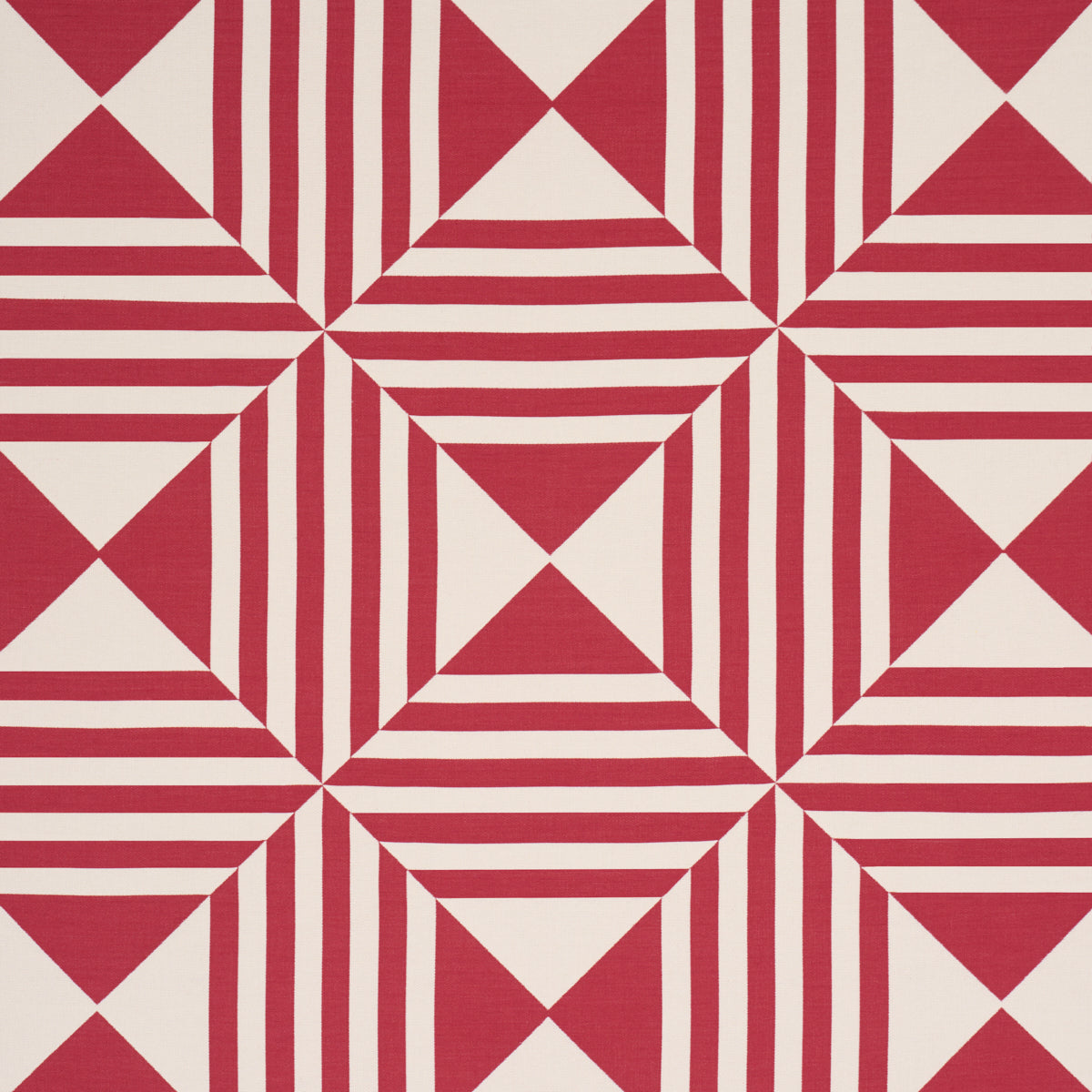 Square In A Square fabric in Red color - pattern number 87591 - by Schumacher in the Stars and Stripes collection