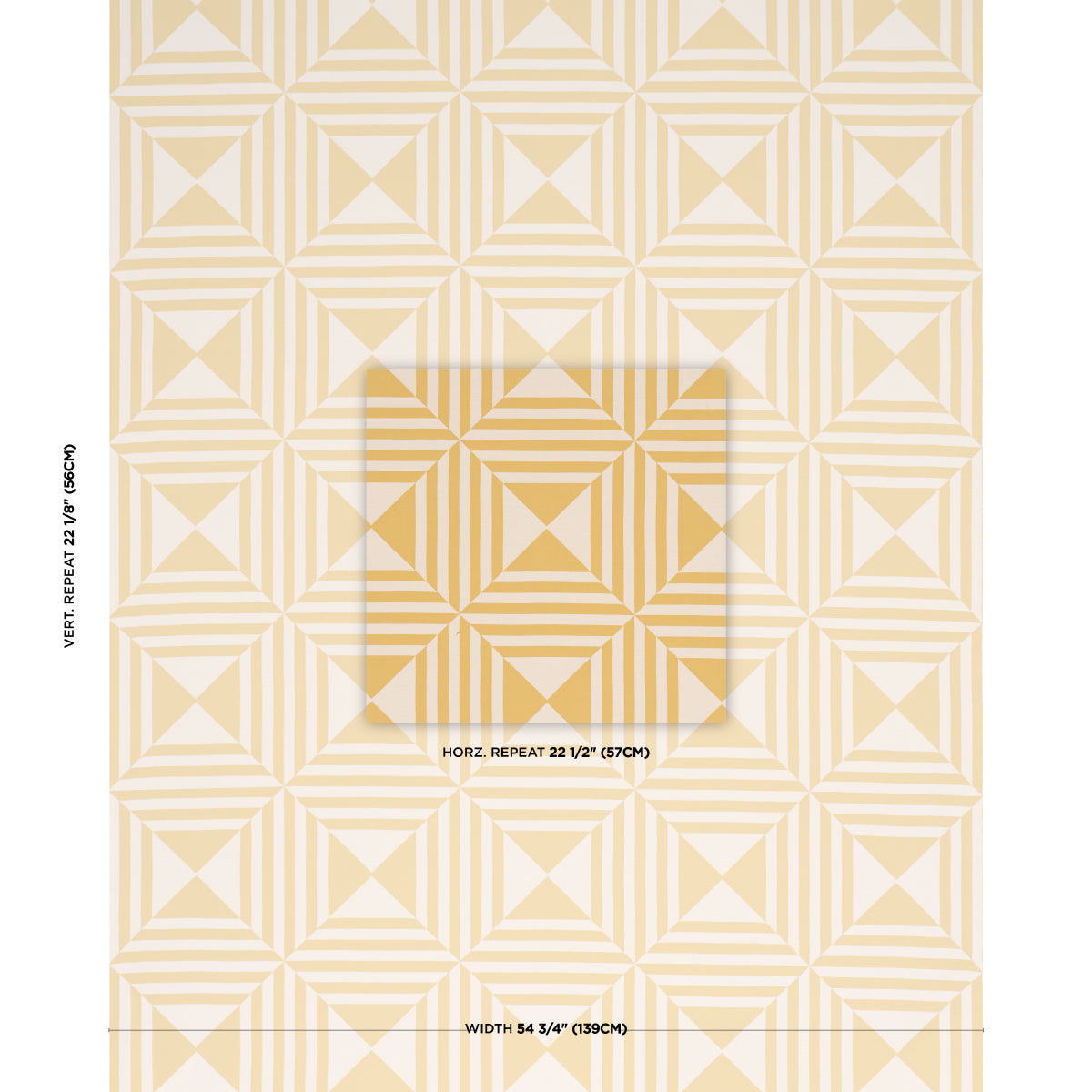 Square In A Square fabric in Yellow color - pattern number 87592 - by Schumacher in the Stars and Stripes collection