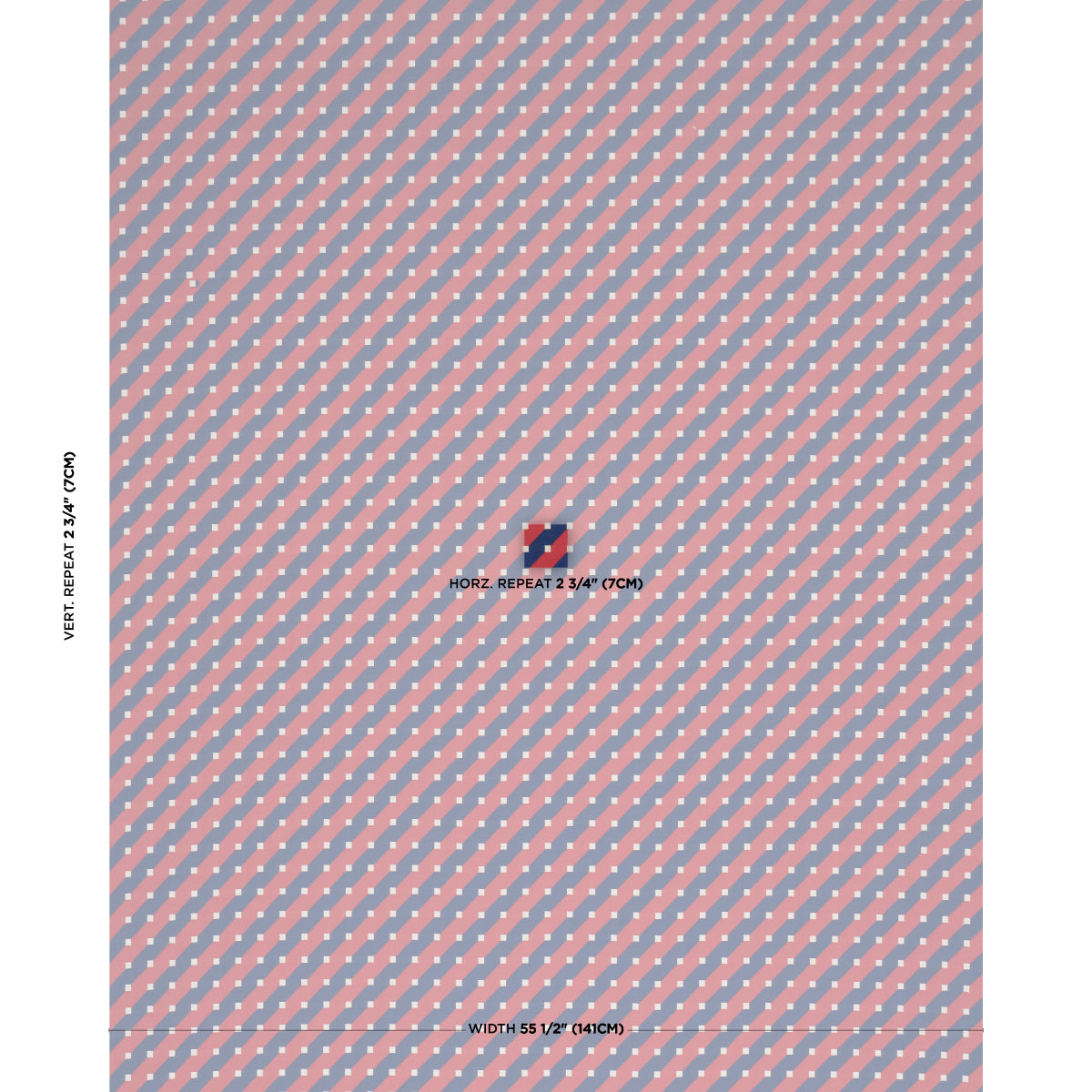 Zilla Stripe fabric in Americana color - pattern number 87610 - by Schumacher in the Stars and Stripes collection