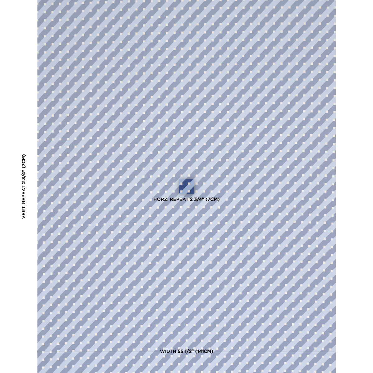 Zilla Stripe fabric in Blues color - pattern number 87611 - by Schumacher in the Stars and Stripes collection