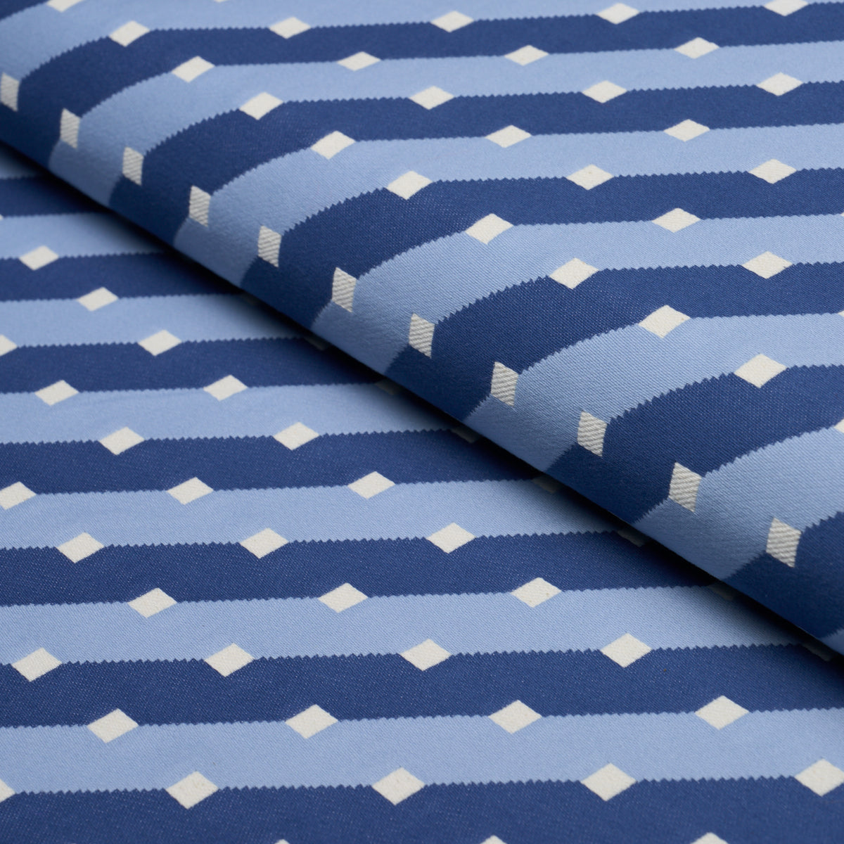 Zilla Stripe fabric in Blues color - pattern number 87611 - by Schumacher in the Stars and Stripes collection