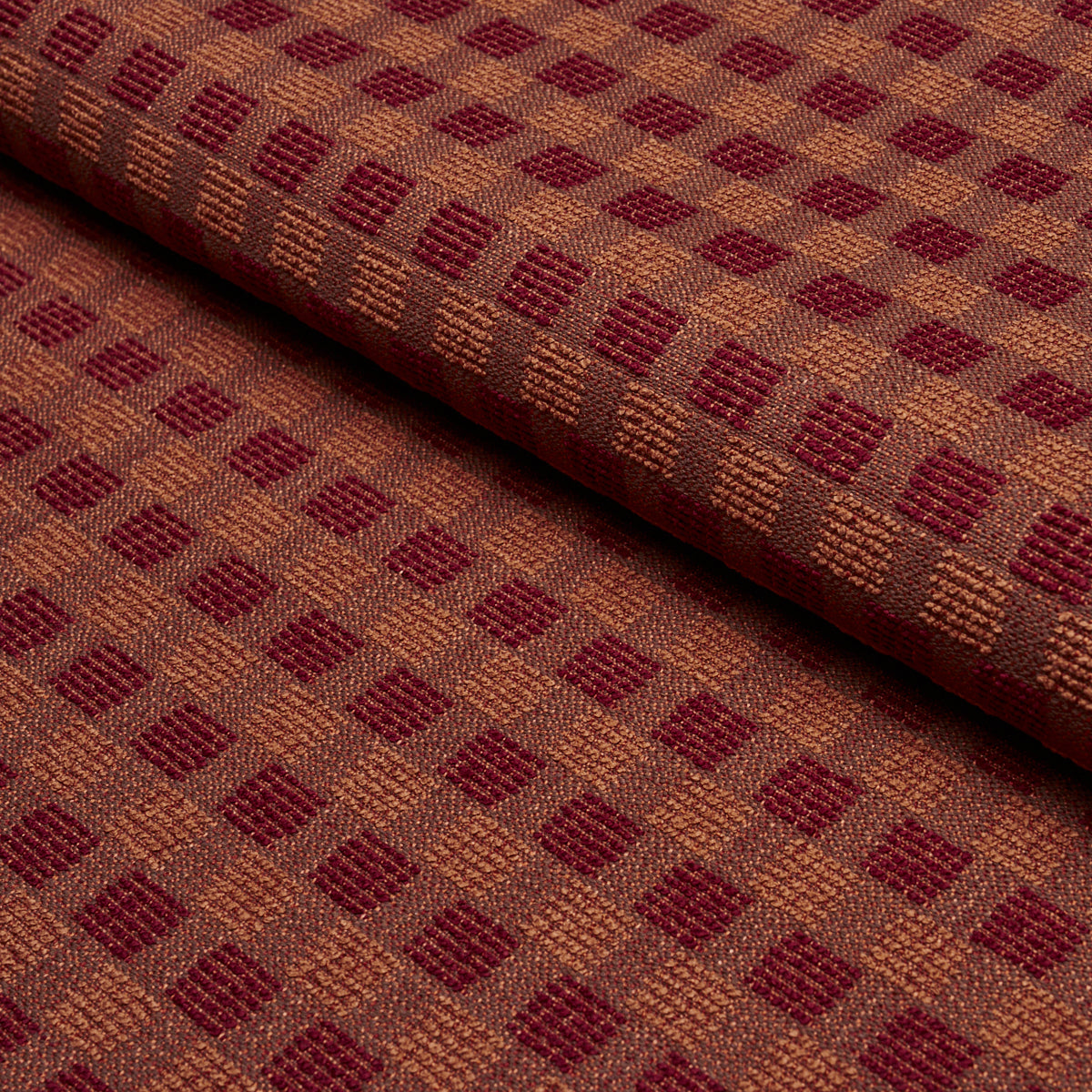 Elara Performance fabric in brick color - pattern number 87673 - by Schumacher in the Schumacher Utility: Wovens collection