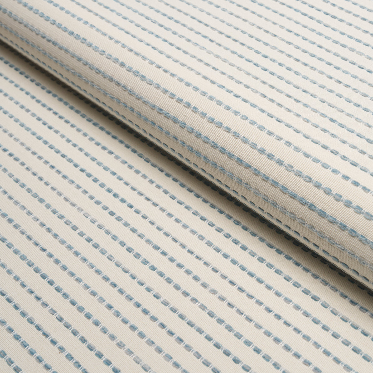 Austen Performance Stripe fabric in ice color - pattern number 87682 - by Schumacher in the Schumacher Utility: Wovens collection