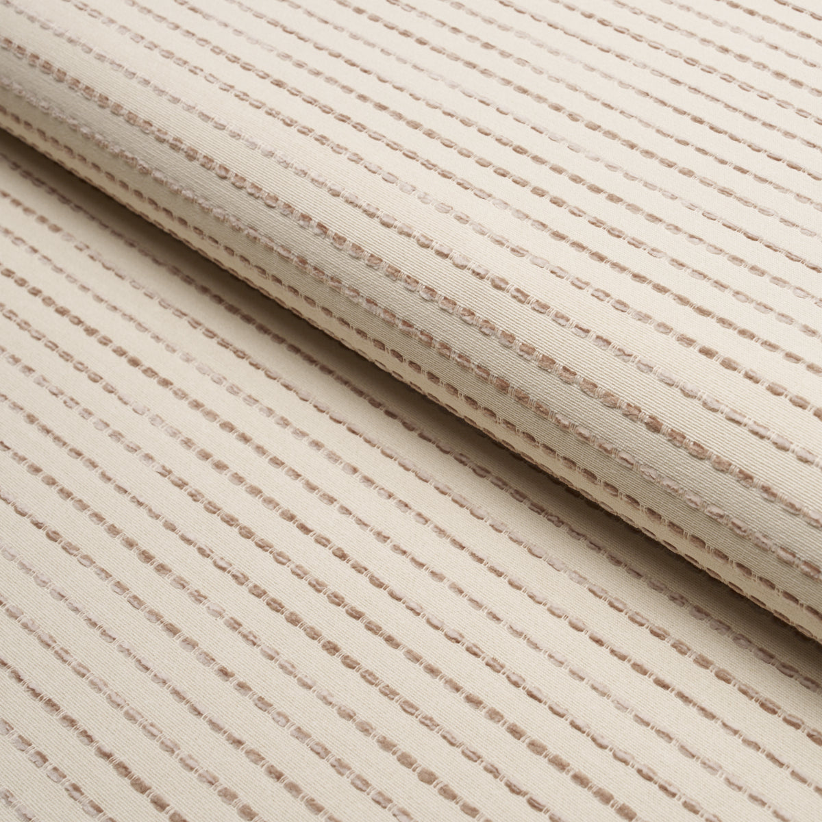Austen Performance Stripe fabric in neutral color - pattern number 87683 - by Schumacher in the Schumacher Utility: Wovens collection