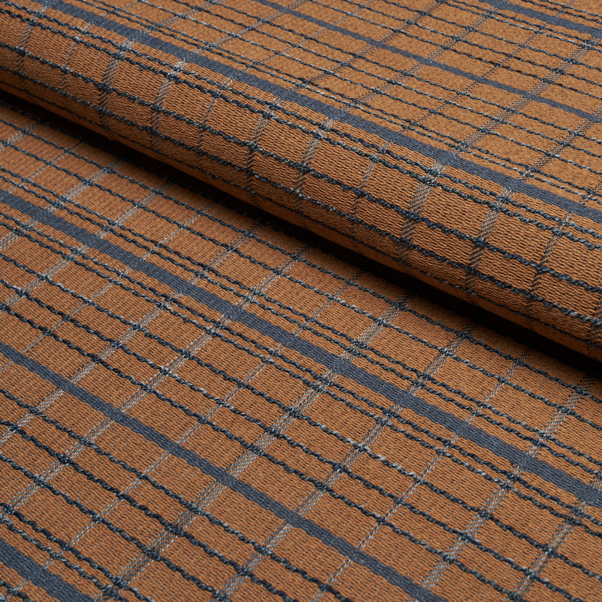 Merrick Performance Plaid fabric in sepia color - pattern number 87692 - by Schumacher in the Schumacher Utility: Wovens collection