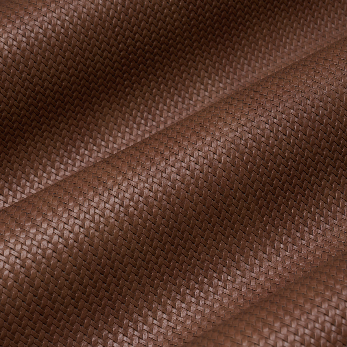 Vegan Leather Rattan Indoor/Outdoor fabric in Chocolate color - pattern number 87804 - by Schumacher in the Essentials: Small Scale Upholstery Fabrics collection