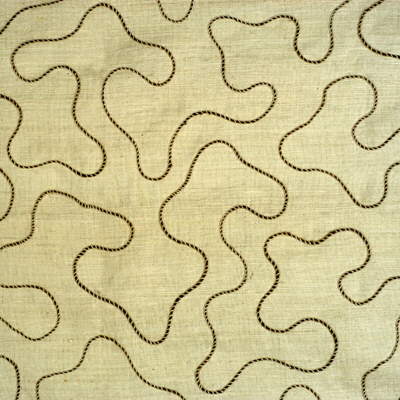 Jig Saw Silk fabric in natural color - pattern 8921.16.0 - by Kravet Couture