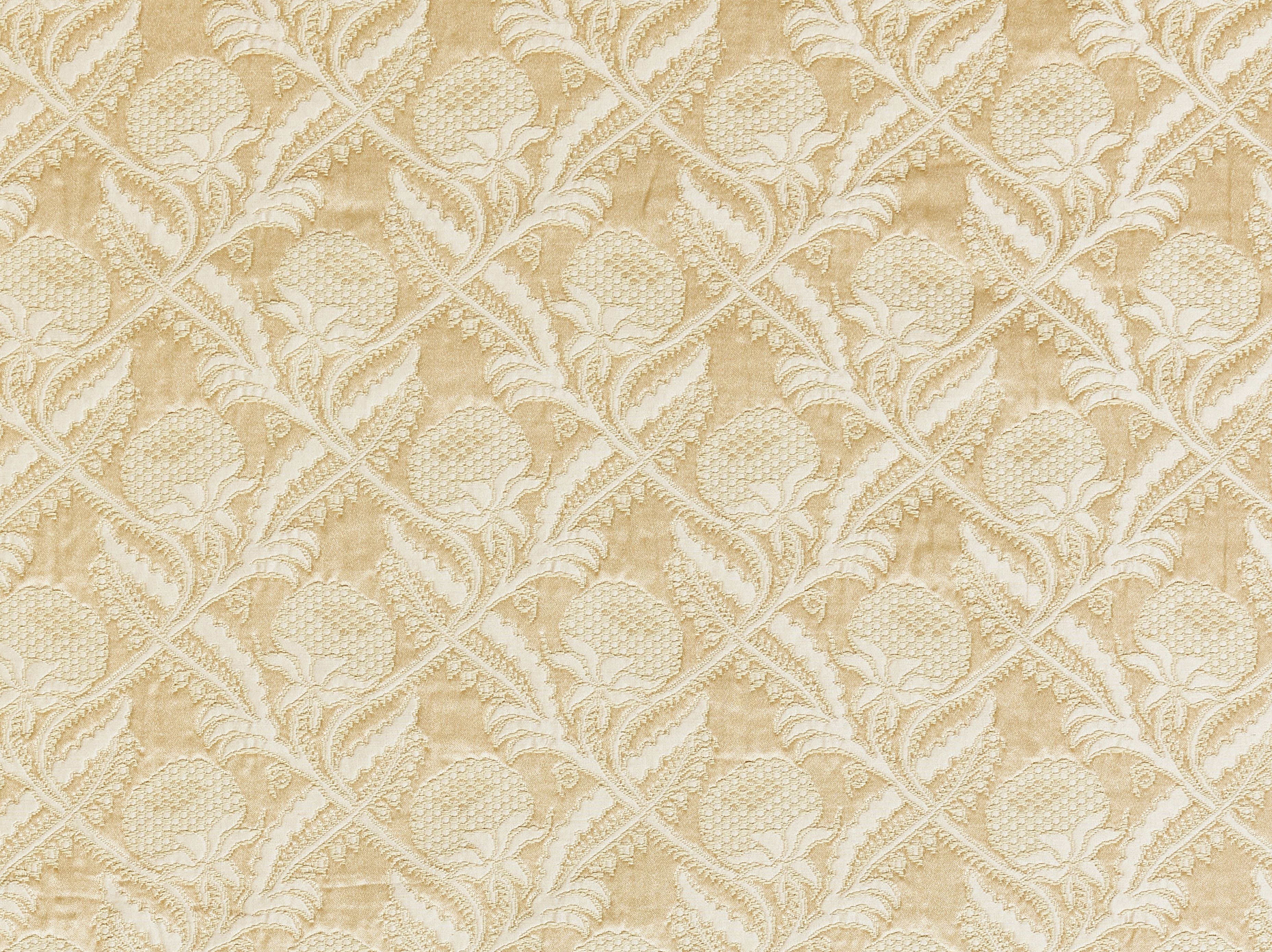 Droguet Lampas fabric in beige color - pattern number A0 00017588 - by Scalamandre in the Old World Weavers collection