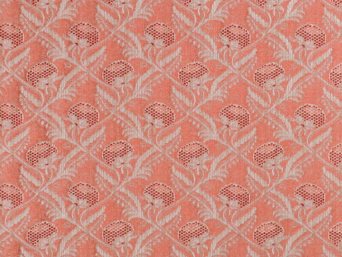 Boutonniere fabric in coral color - pattern number A7 000214PG - by Scalamandre in the Old World Weavers collection