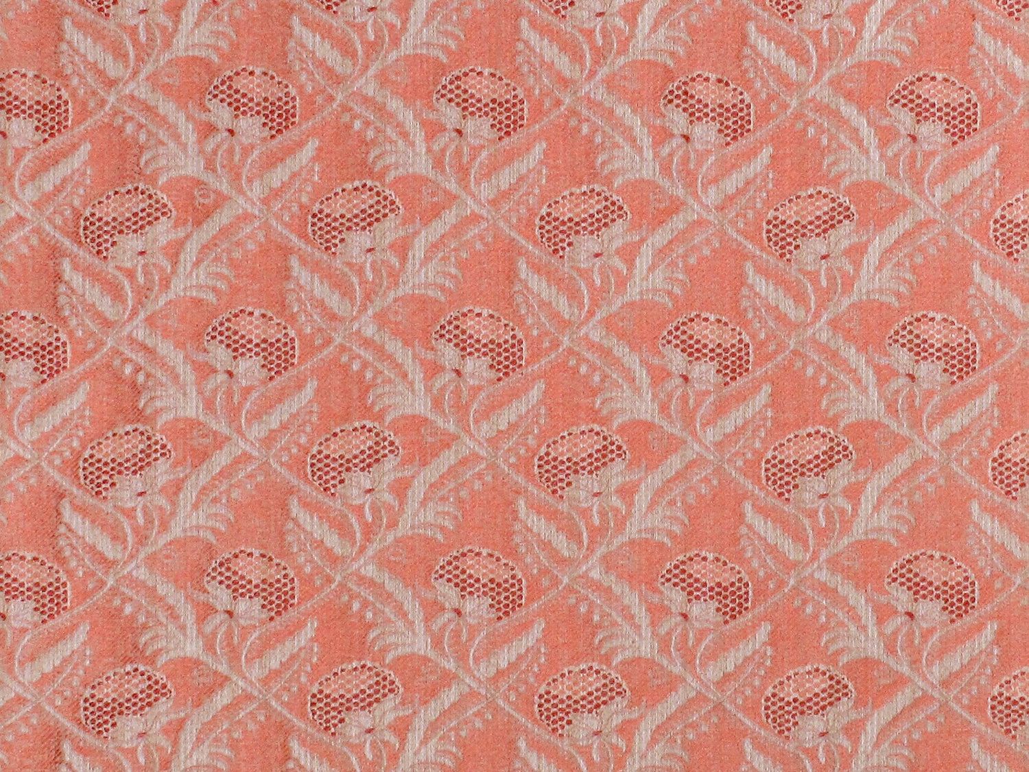 Boutonniere fabric in coral color - pattern number A7 000214PG - by Scalamandre in the Old World Weavers collection