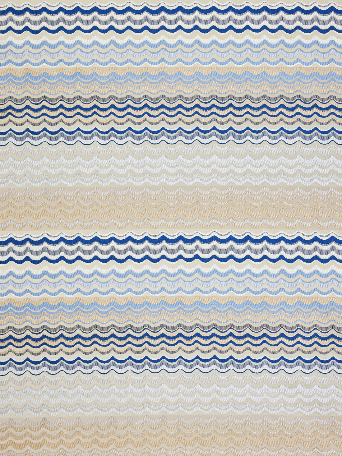 New Wave fabric in sapphire color - pattern number AB 00066512 - by Scalamandre in the Old World Weavers collection