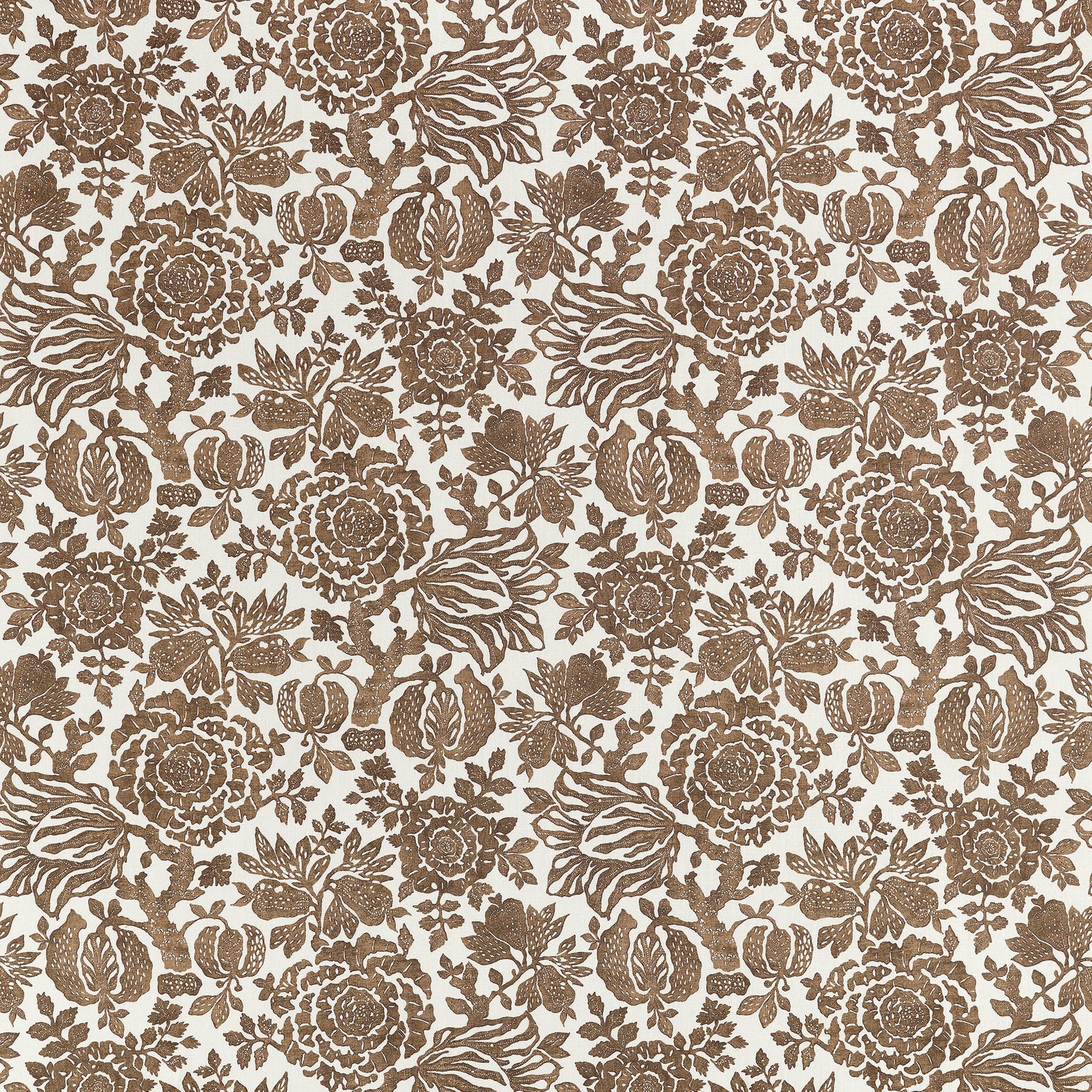 Sigourney fabric in brown color - pattern number AF10732 - by Anna French in the Clermont collection
