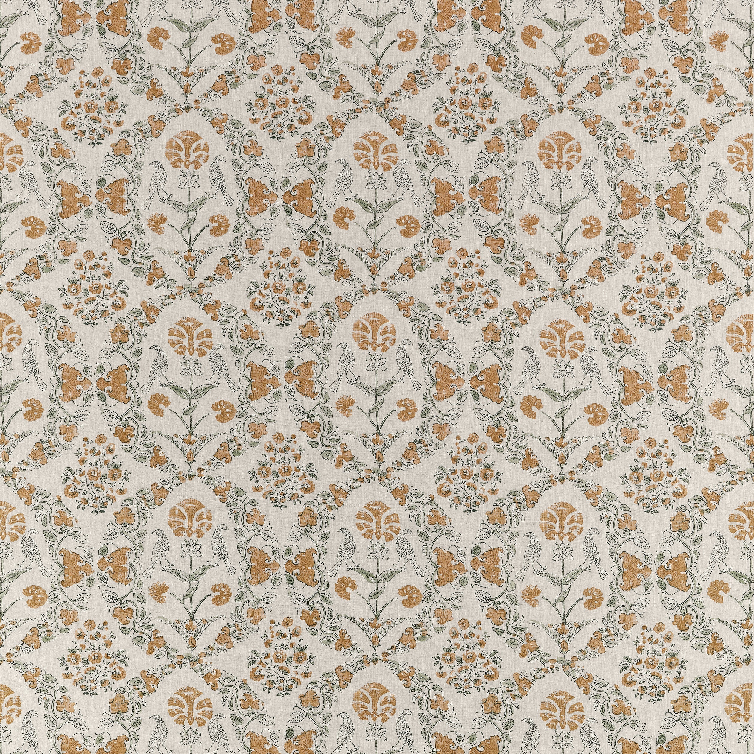 Paloma fabric in gold color - pattern number AF10737 - by Anna French in the Clermont collection