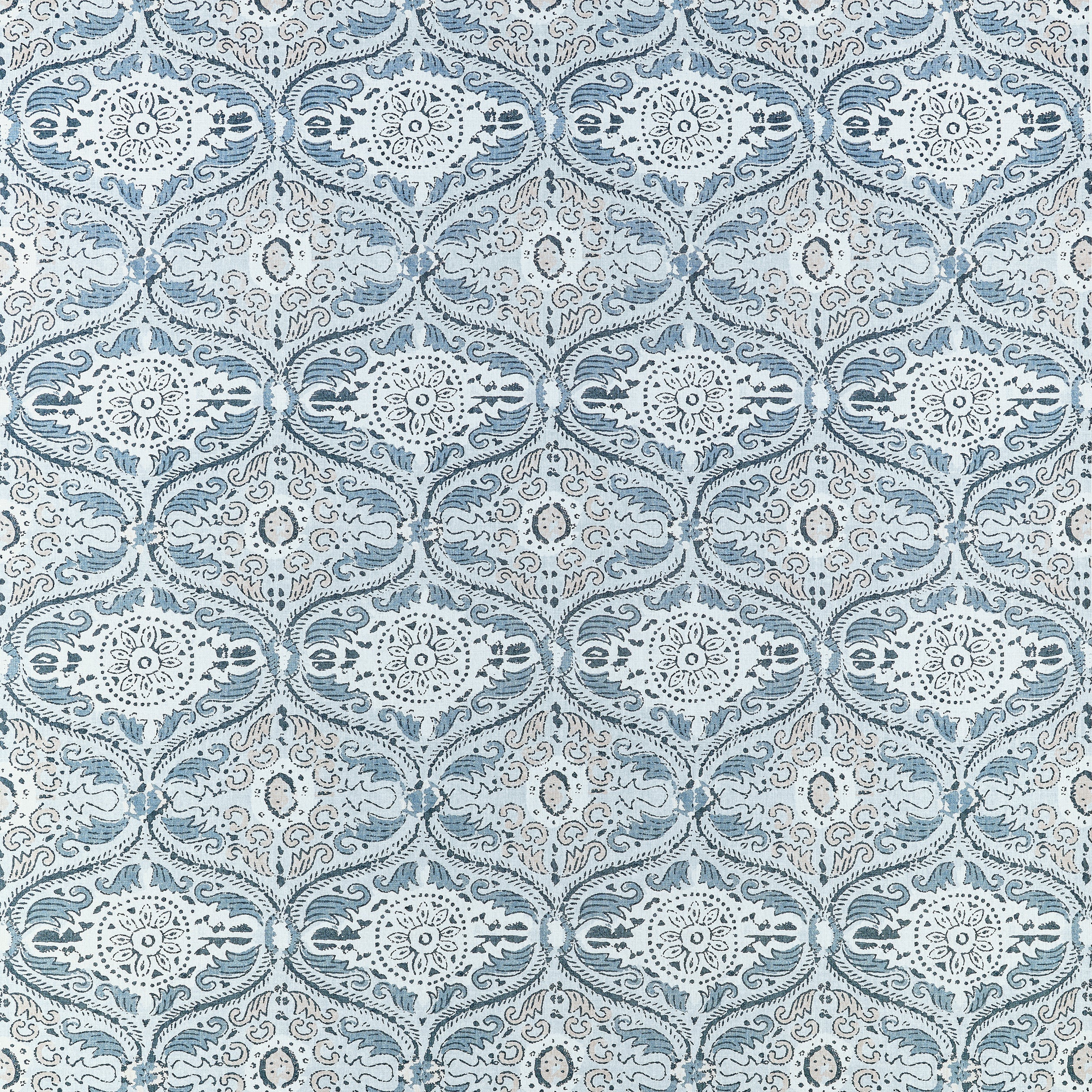 Cecilia fabric in spa blue color - pattern number AF10757 - by Anna French in the Clermont collection