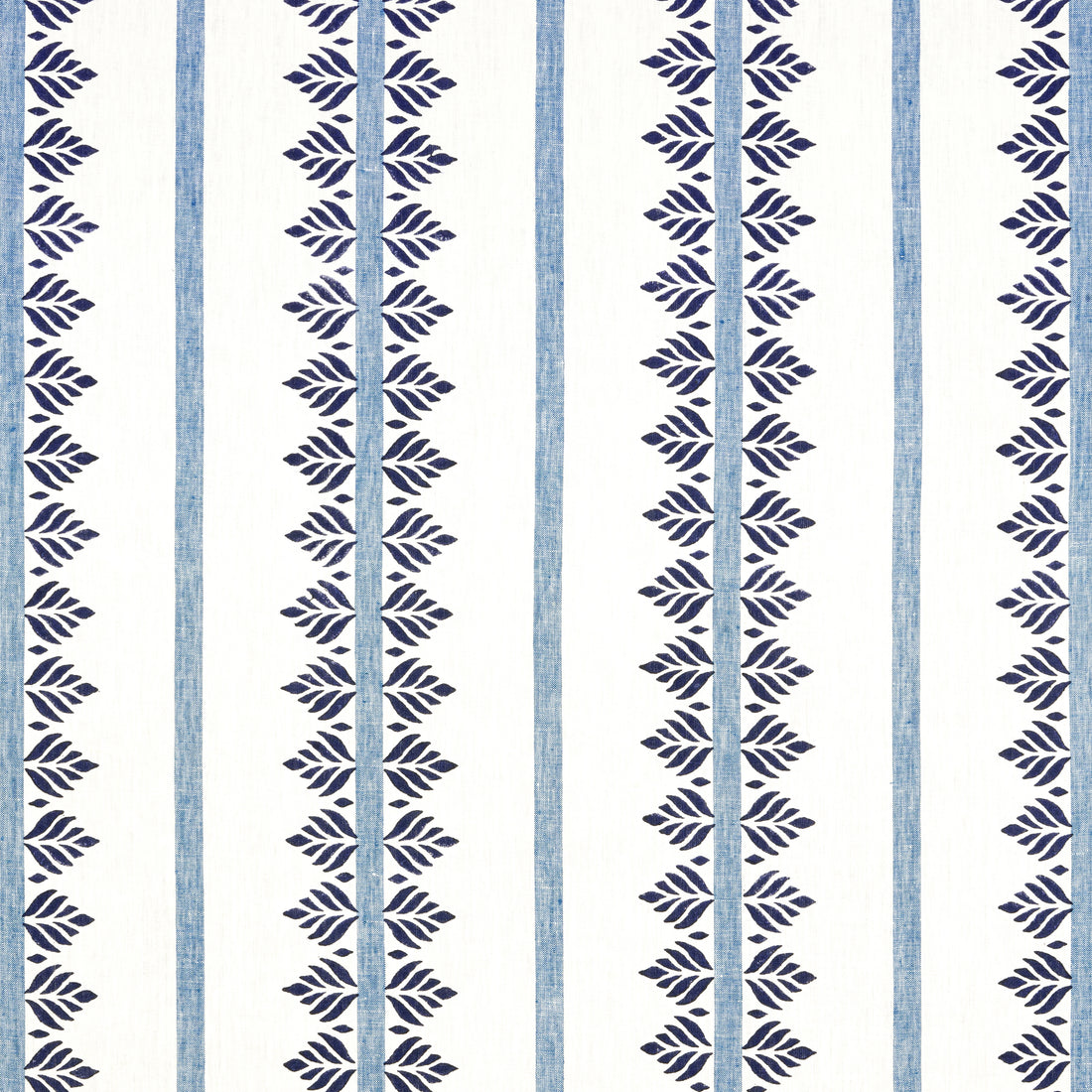 Fern Stripe fabric in navy color - pattern number AF15101 - by Anna French in the Antilles collection