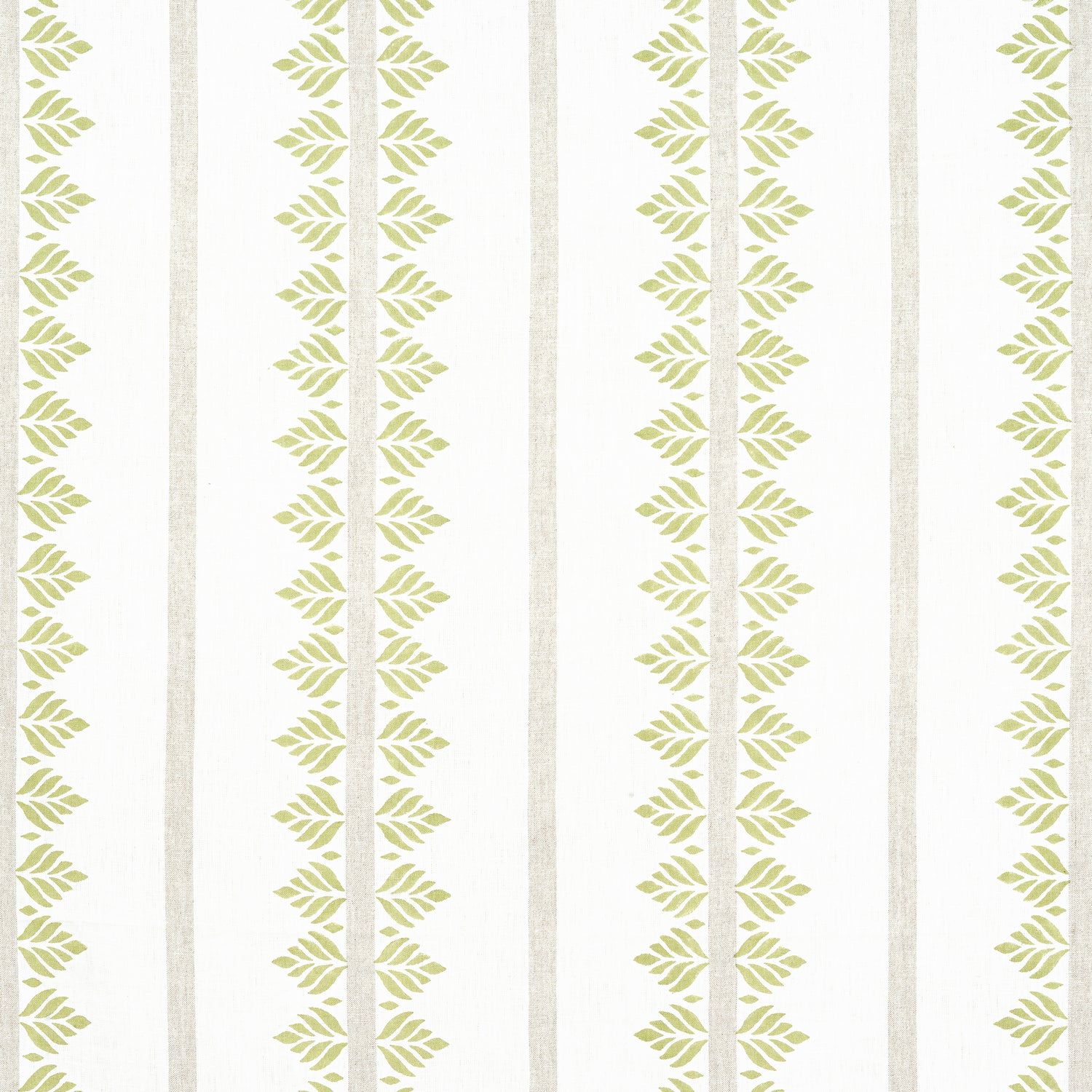 Fern Stripe fabric in green color - pattern number AF15102 - by Anna French in the Antilles collection