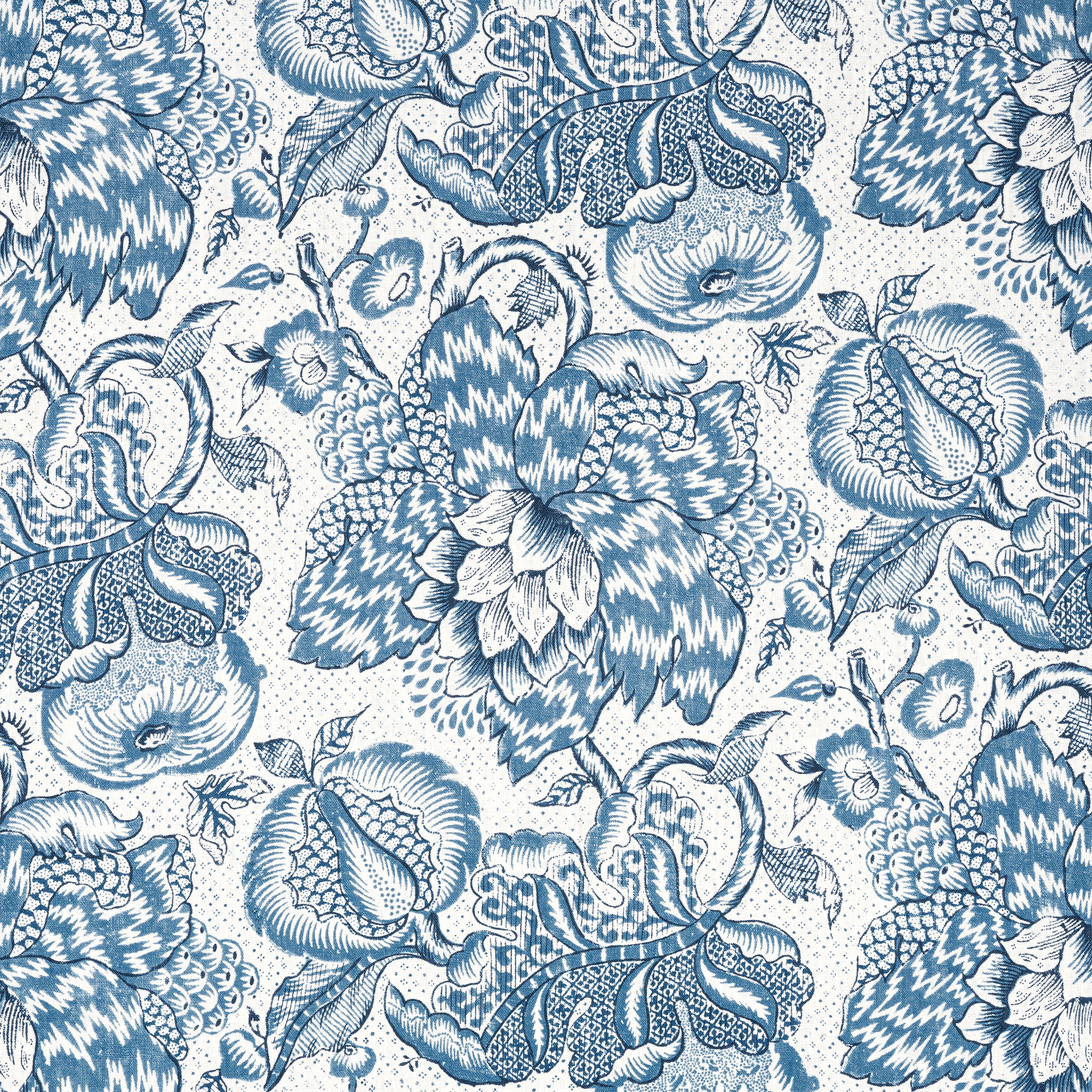 Westmont fabric in blue color - pattern number AF15112 - by Anna French in the Antilles collection