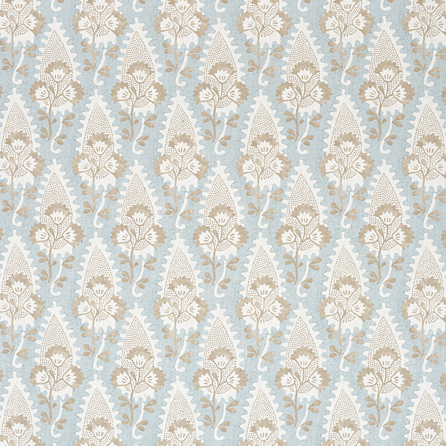 Cornwall fabric in spa blue color - pattern number AF15123 - by Anna French in the Antilles collection