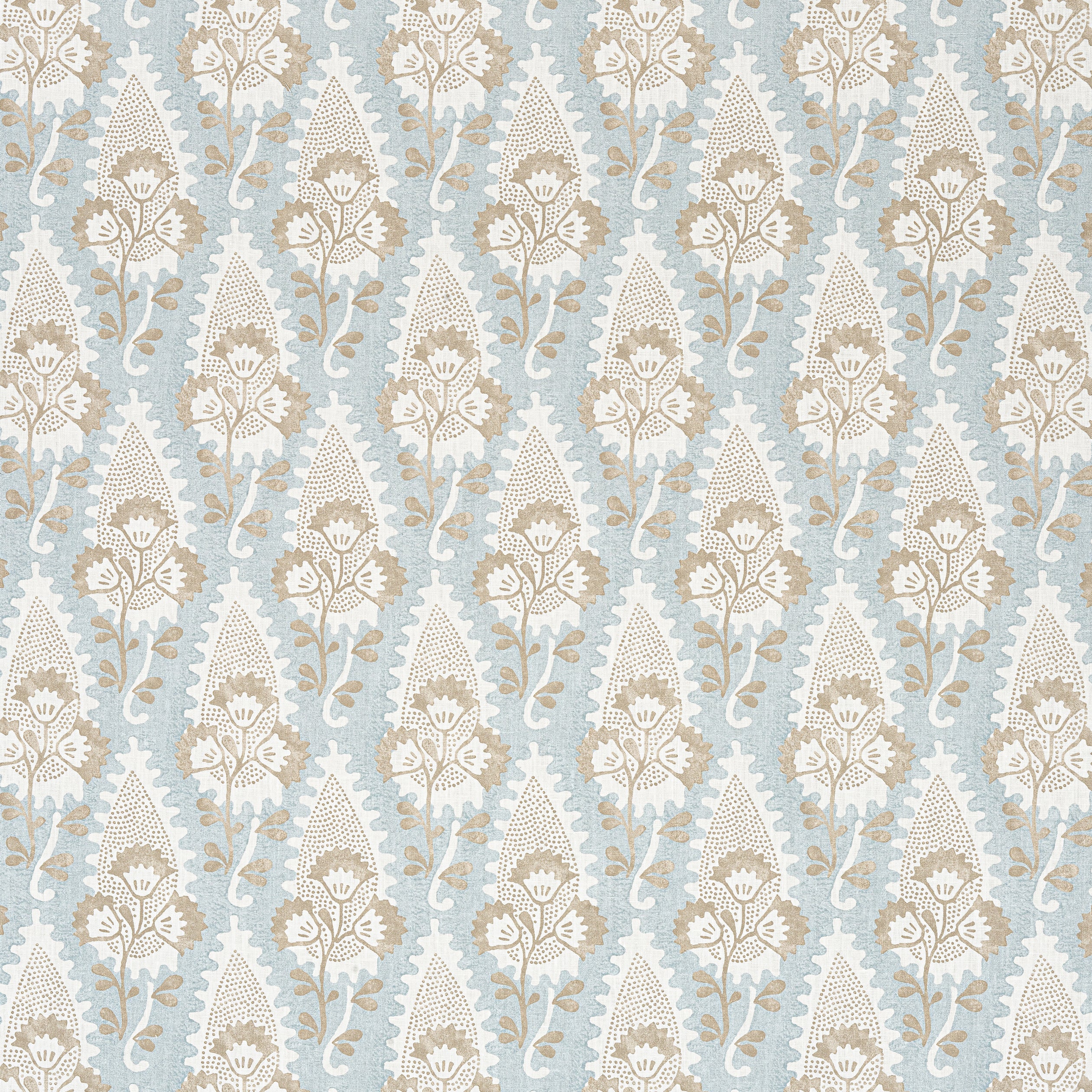 Cornwall fabric in spa blue color - pattern number AF15123 - by Anna French in the Antilles collection