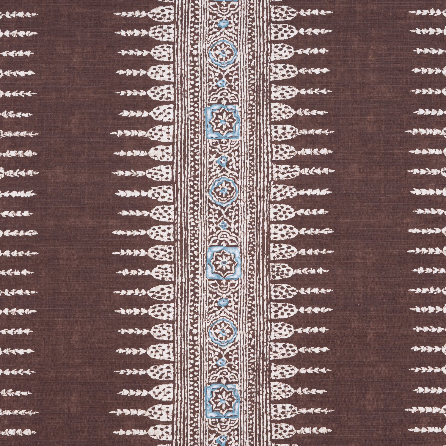 Javanese Stripe fabric in brown color - pattern number AF15139 - by Anna French in the Antilles collection