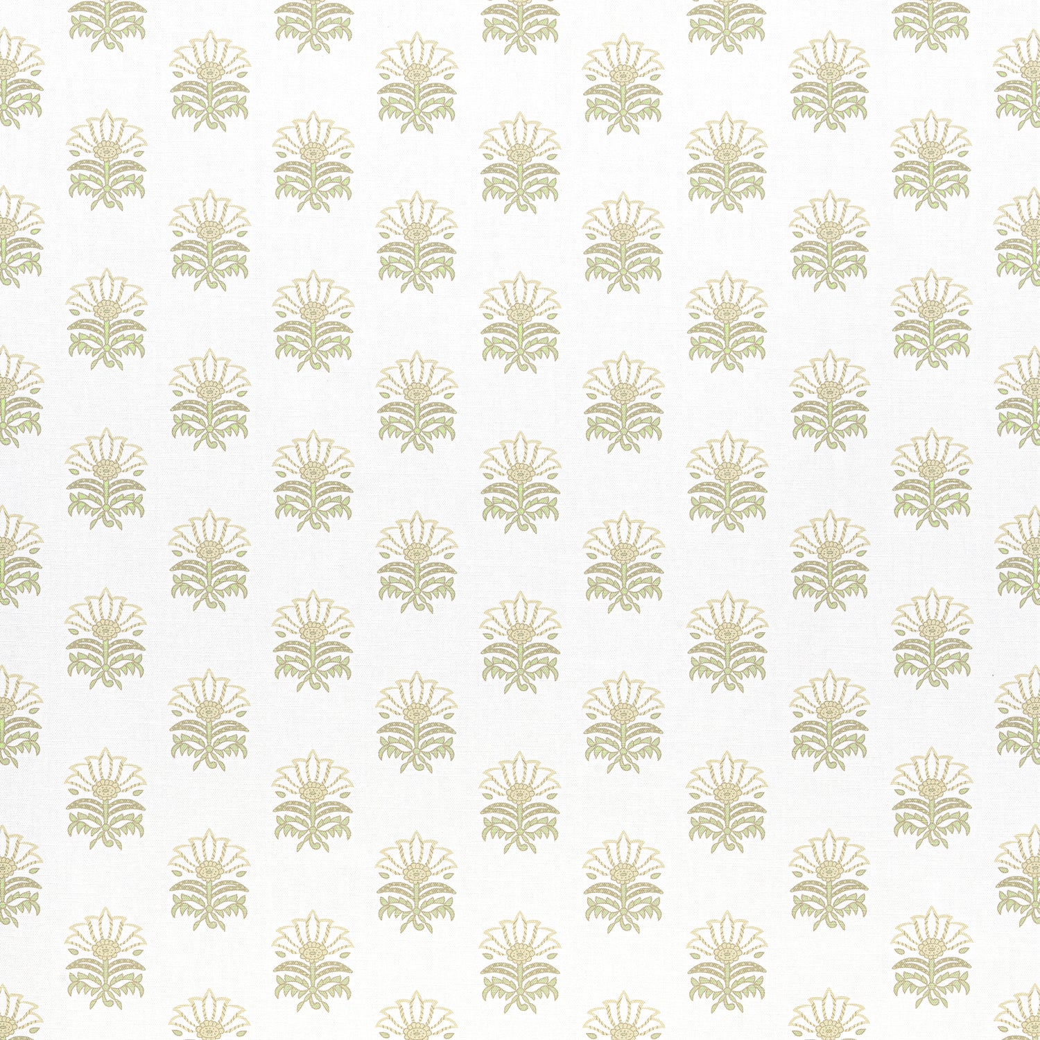 Milford fabric in beige and green color - pattern number AF15158 - by Anna French in the Antilles collection