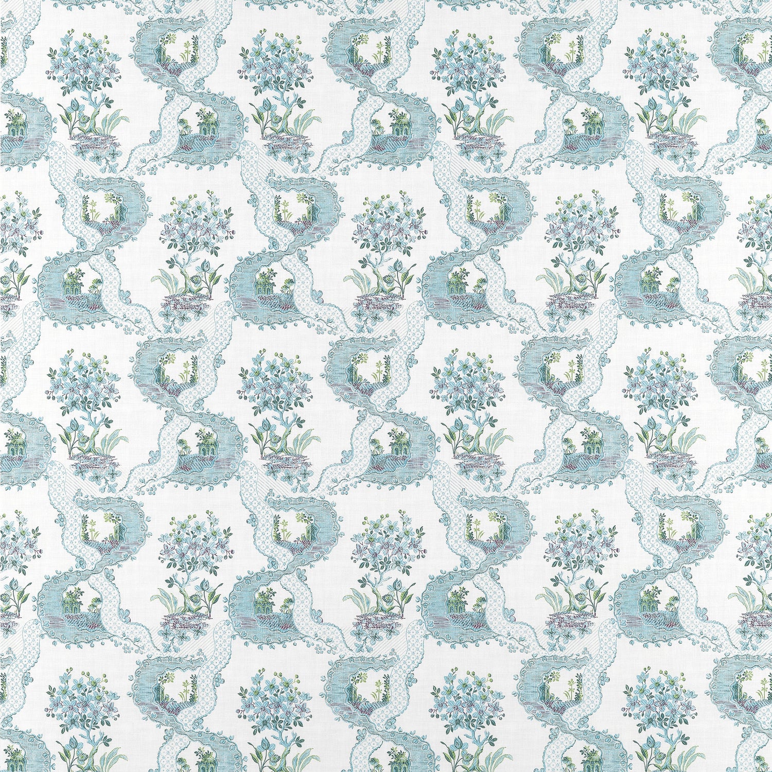 Antoinette Blue and Plum Fabric