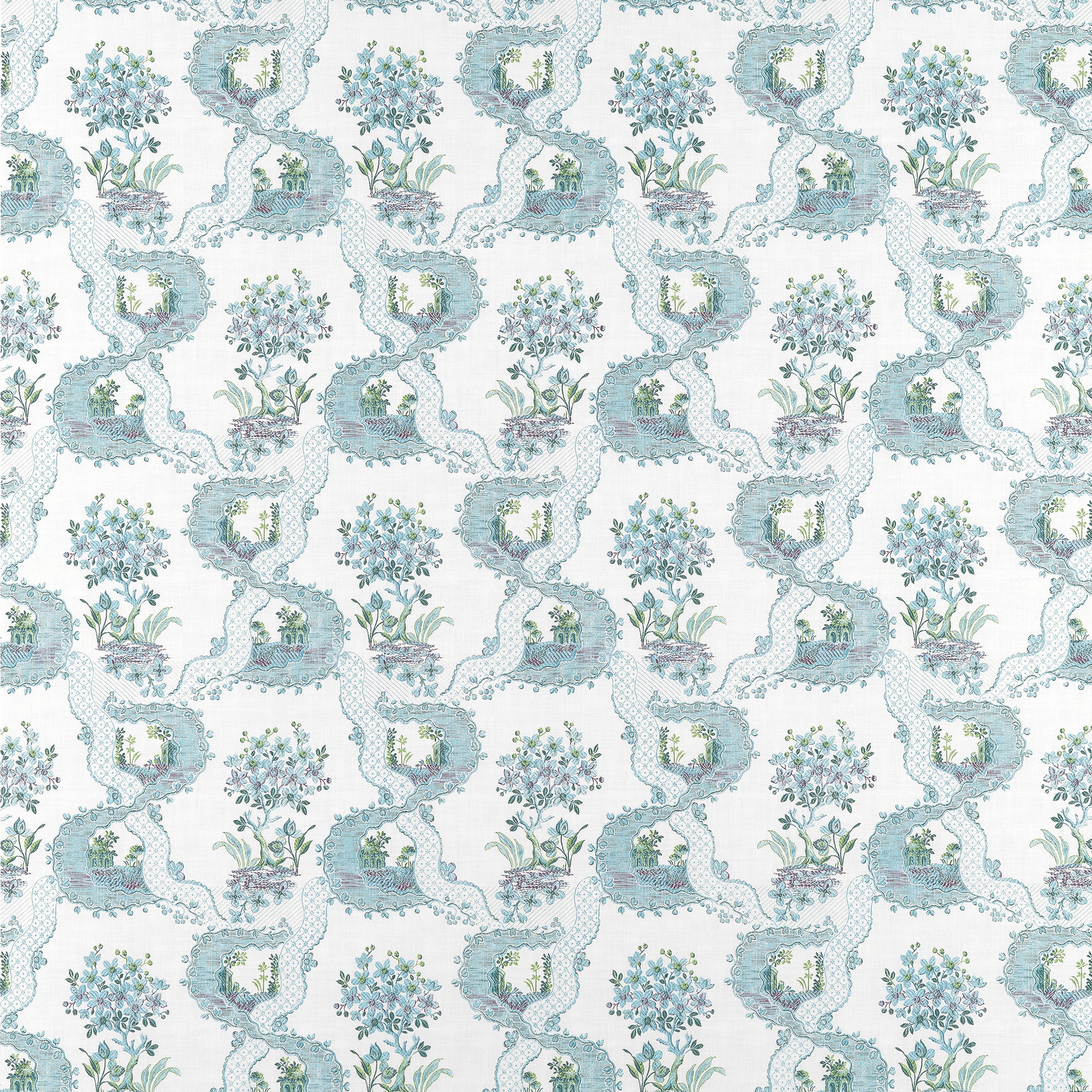 Antoinette Blue and Plum Fabric
