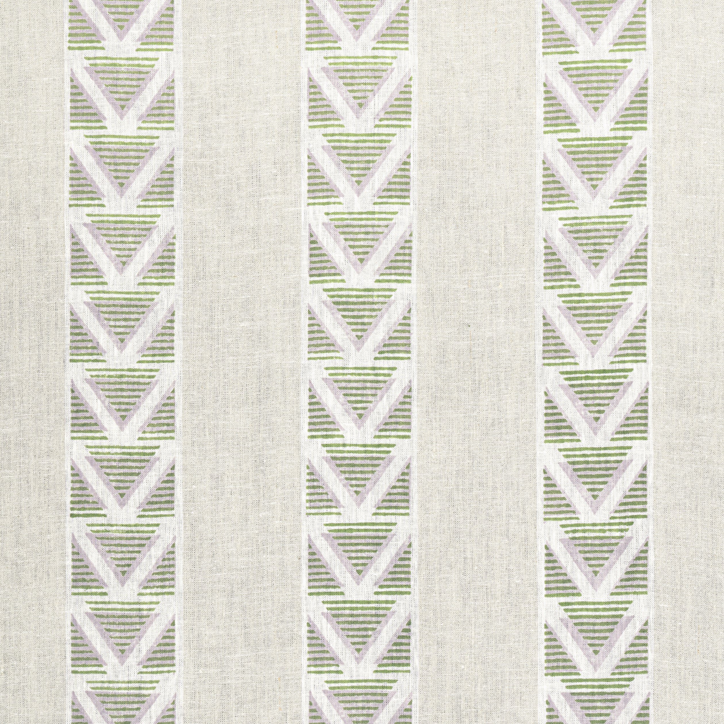 Burton Stripe fabric in lavender and sage color - pattern number AF23122 - by Anna French in the Willow Tree collection